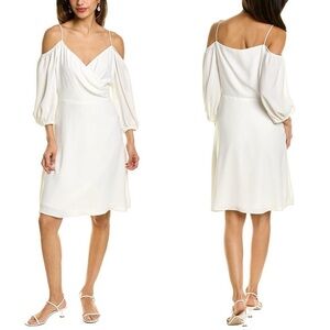 NWT Trina Turk Sonora Sunrise Dress 2 White Mini Off The‎ Shoulder Bridal Beachy